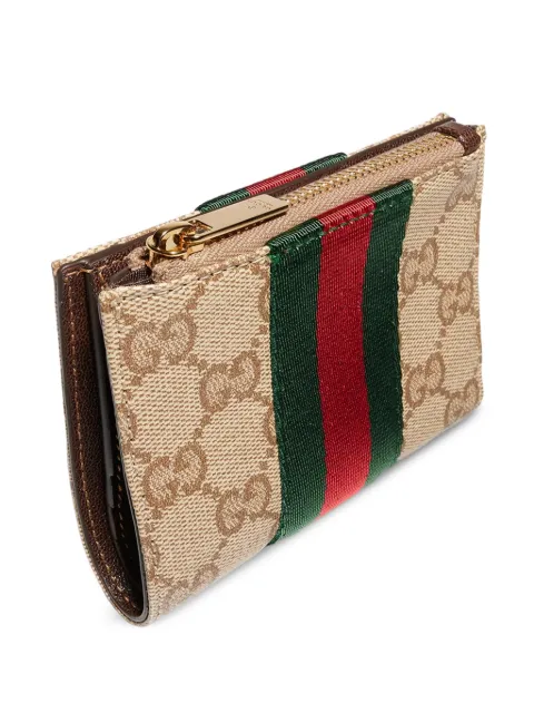 Gucci small wallet with Web Neutrals 876045FAF8R