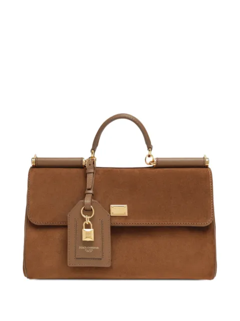 Dolce & Gabbana medium My Sicily handbag in split calfskin Brown BB7782BO903