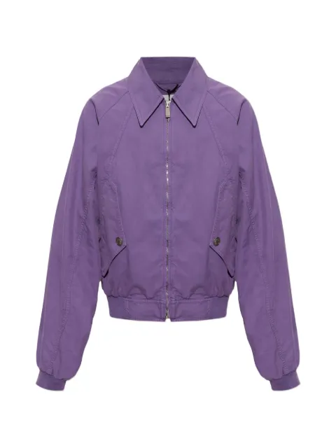Versace Medusa embroidered zip-up jacket Purple 10260991A18239