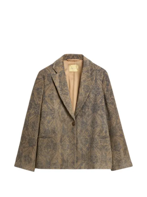 MOMONÌ Lilja printed corduroy jacket Brown 266MMOJA02526628MO