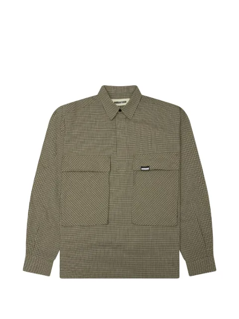 Metalwood Studio plaid tactical shirt Green 26SS0510GRW