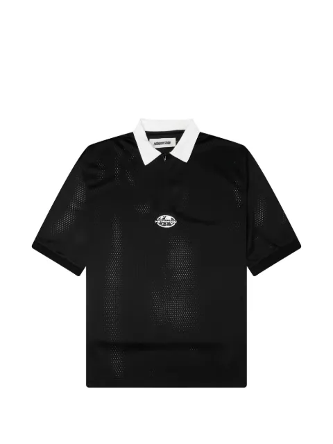 Metalwood Studio quarter-zip jersey polo shirt Black 26SS0408BLK