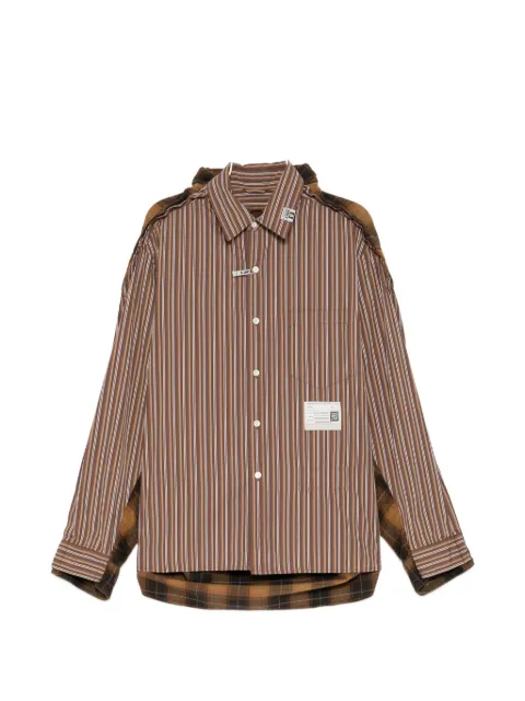 Maison MIHARA YASUHIRO front back docking shirt Brown A17SH083BR
