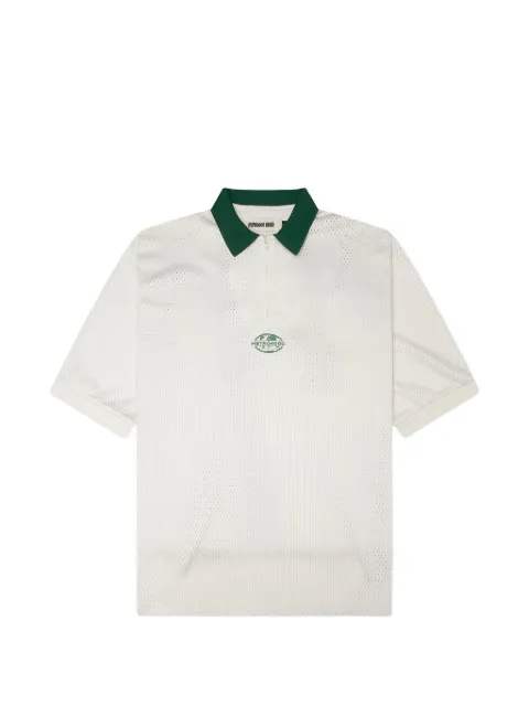 Metalwood Studio quarter-zip jersey polo shirt White 26SS0408NAT