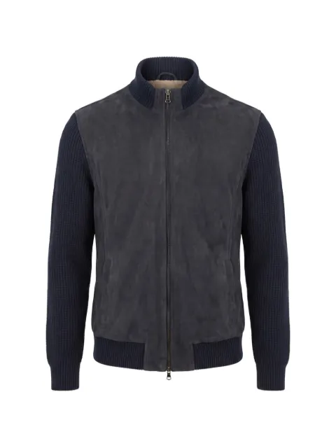 Arte Antwerp suede panelled jacket Blue LAMB58201