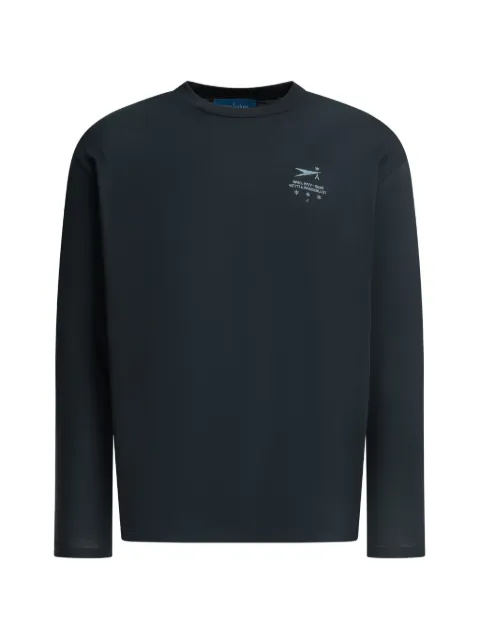 Wanderlust x Vietti logo-print long-sleeve T-shirt Blue LONGSLEEVEBLU