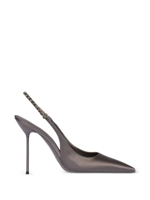 Paris Texas Lidia crystal-embellished slingback pumps Grey PX1767XSTCR