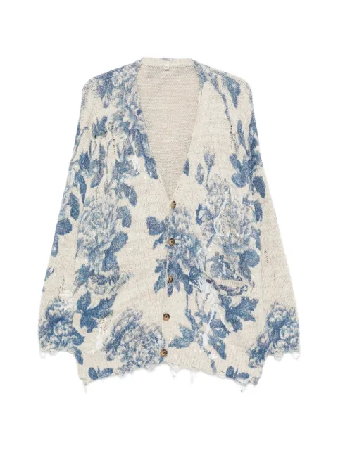 R13 floral-print distressed cardigan Neutrals R13WY198Y317B