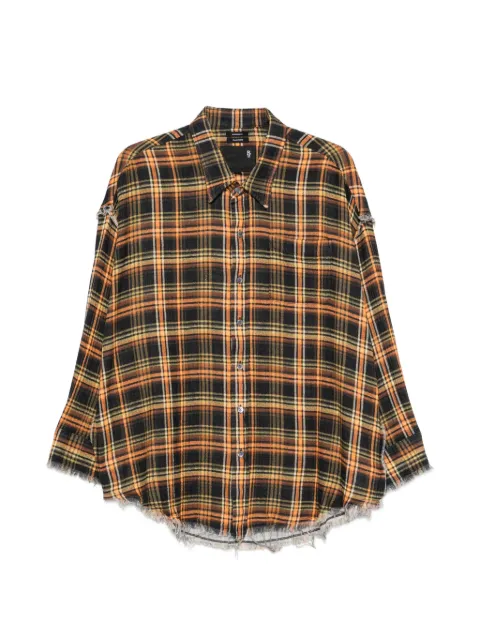 R13 check-pattern shirt Orange R13WR075R919B