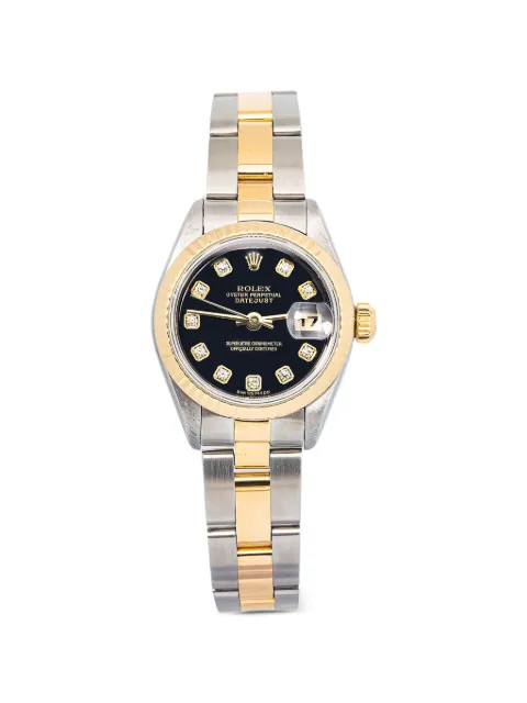 Rolex Datejust fluted bezel 26mm watch Black 69173