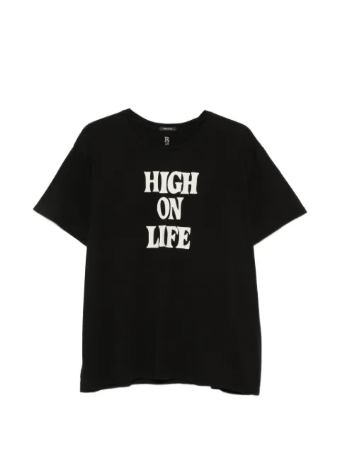 R13 slogan-print T-shirt Black R13WK001163A