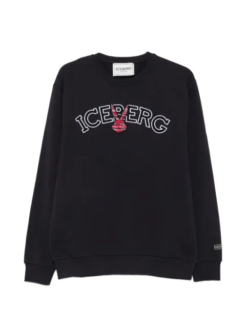 Iceberg logo-embroidered sweatshirt Blue E012630A