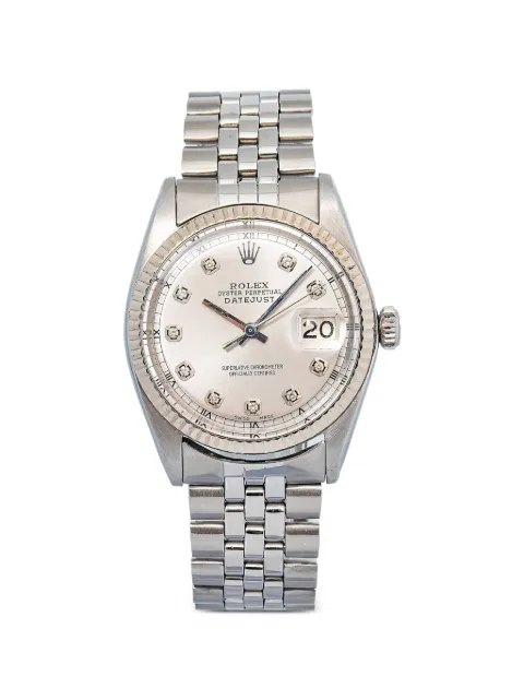 Rolex Datejust fluted bezel 36mm watch Silver 1601