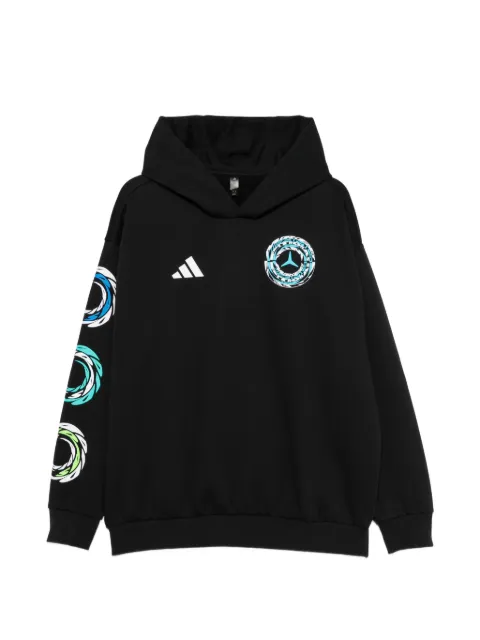 adidas x Mercedes-AMG Petronas Formula 1 Team graphic-print hoodie Black KR9701