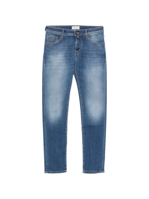 Jacob Cohën faded-effect logo-patch jeans Blue JUMQE007S3623V2