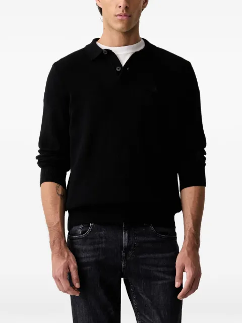 Marc O'Polo long-sleeved polo-collar sweater Black 5000012479