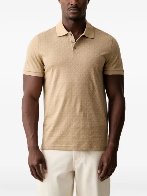 Michael Kors monogram-print polo shirt Neutrals CS650V848T