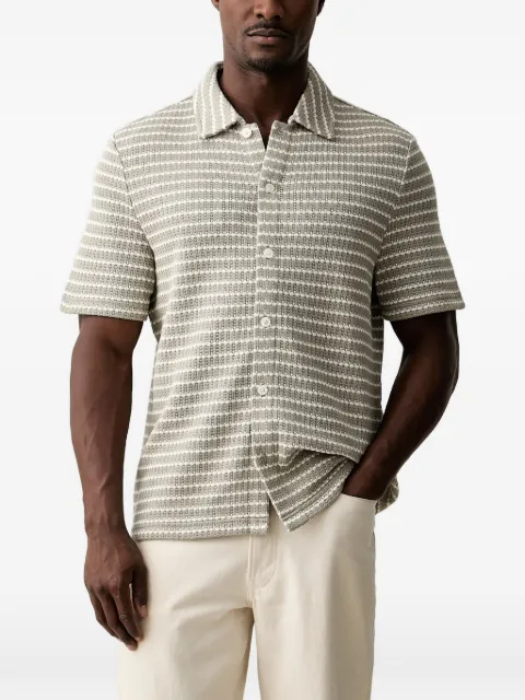Michael Kors horizontal-stripe short-sleeve shirt Neutrals CT652BFL6M