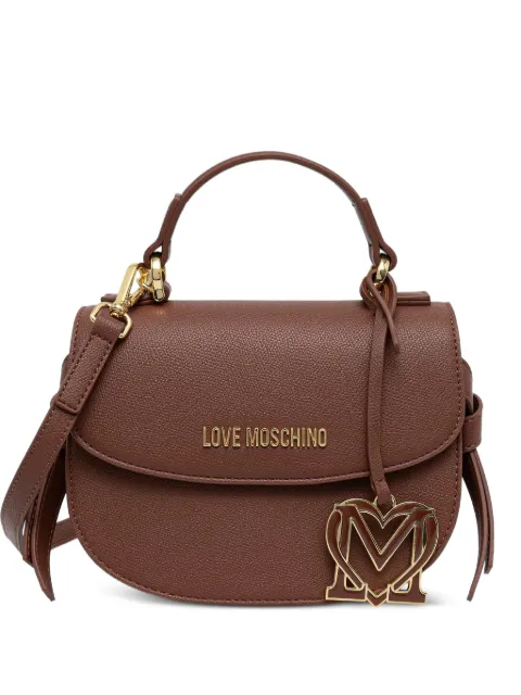 Love Moschino logo-plaque heart-charm tote bag Brown JC4057PP1PLL0