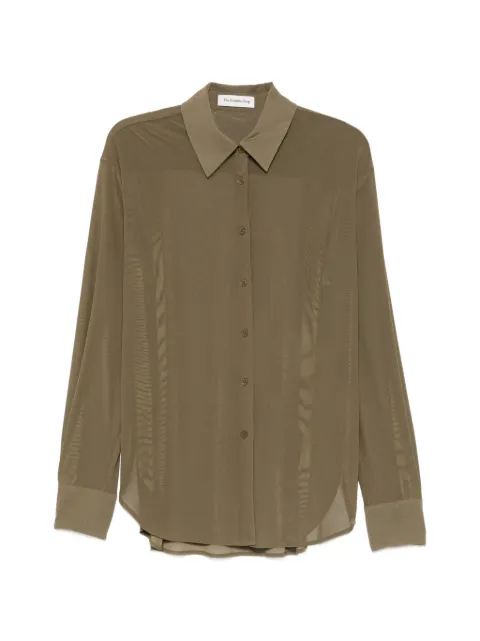 The Frankie Shop Peri sheer long-sleeve shirt Green CHFS218844040102