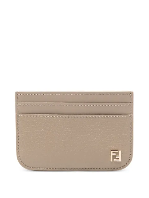 FENDI logo-plaque cardholder Neutrals 8M0586B08E