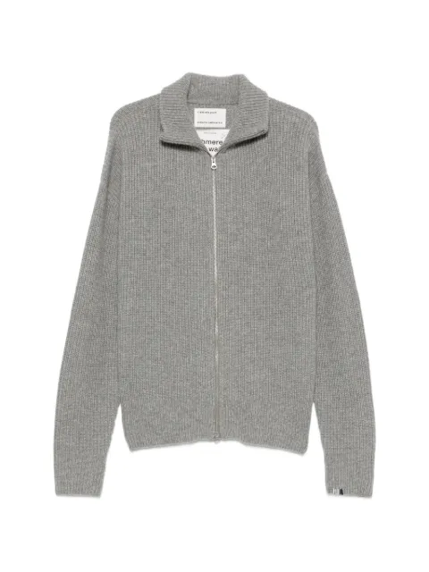 extreme cashmere Xtra Yours ribbed-knit zip-up cardigan Grey 49520901