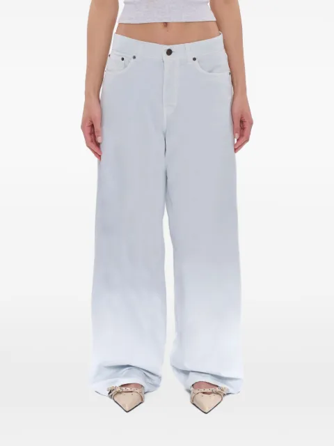 Haikure logo-patch wide-leg jeans Blue HEW03296GF146XT