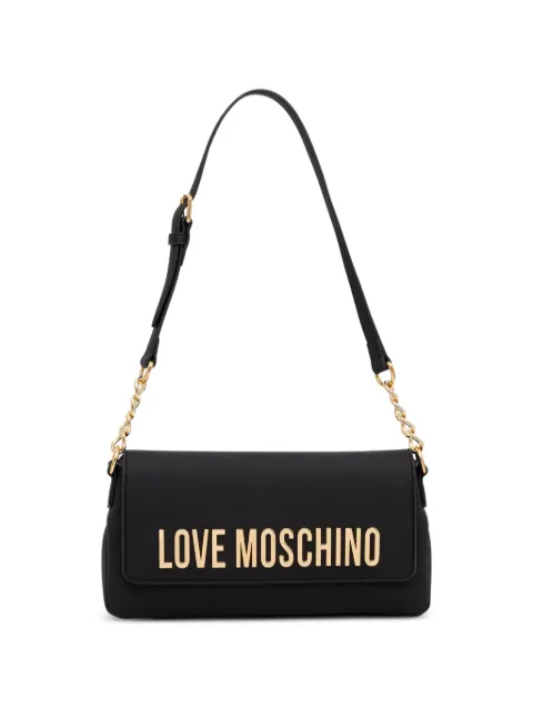 Love Moschino logo-lettering chain-link tote bag Black JC4109PP1PKD0