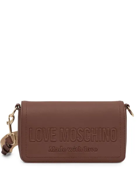 Love Moschino logo-debossed cross body bag Brown JC4046PP1PLE0