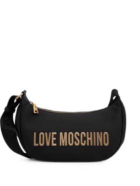 Love Moschino logo-plaque shoulder bag Black JC4245PP1PKD0