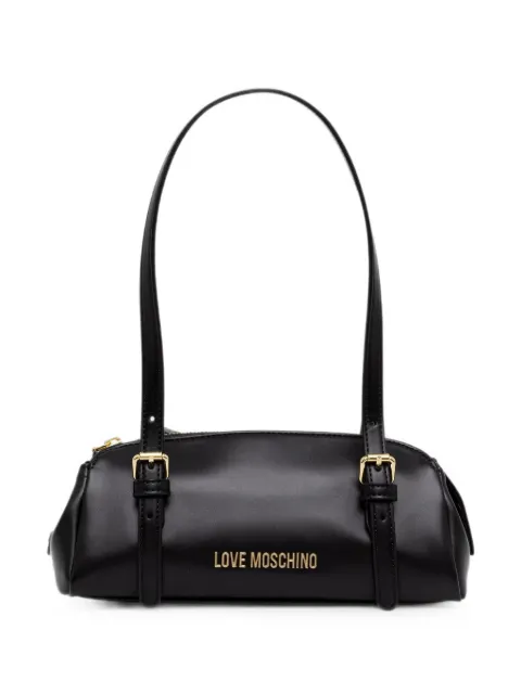 Love Moschino buckle-detail logo-plaque shoulder bag Black JC4101PP1PLY0