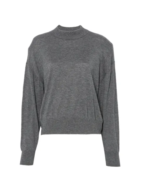 The Frankie Shop Rue padded-shoulder high-neck sweater Grey KNFS227901010103