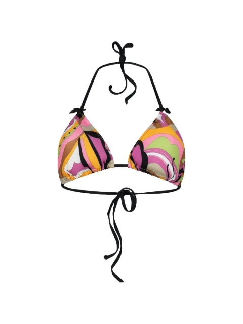 PARAMIDONNA Kourtney abstract-print bikini top Pink PC26KPT