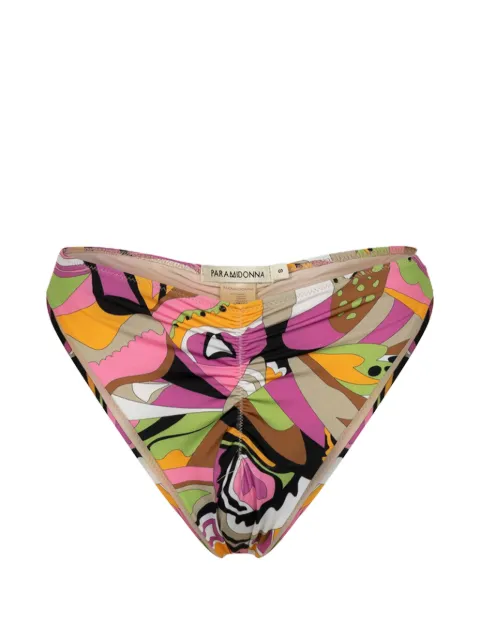 PARAMIDONNA Daisy abstract-print bikini bottoms Pink PC26DPB