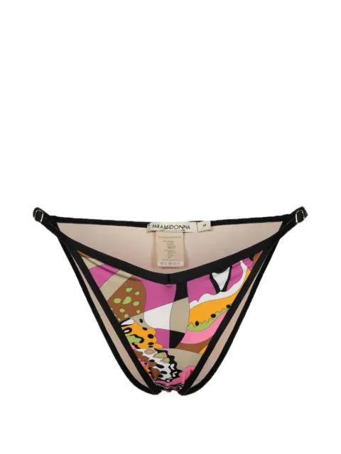 PARAMIDONNA Lilia abstract-print bikini bottoms Pink PC26LPB