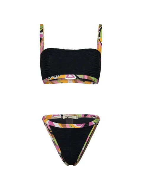 PARAMIDONNA Ava printed crinkled bikini Black PC26ABP