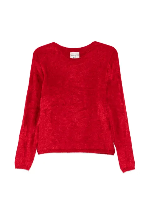 Semicouture brushed long-sleeve knit Red S6WB01D082