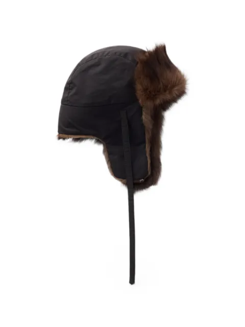 LEMAIRE shearling-lined chapka hat Black HW0003LL0284