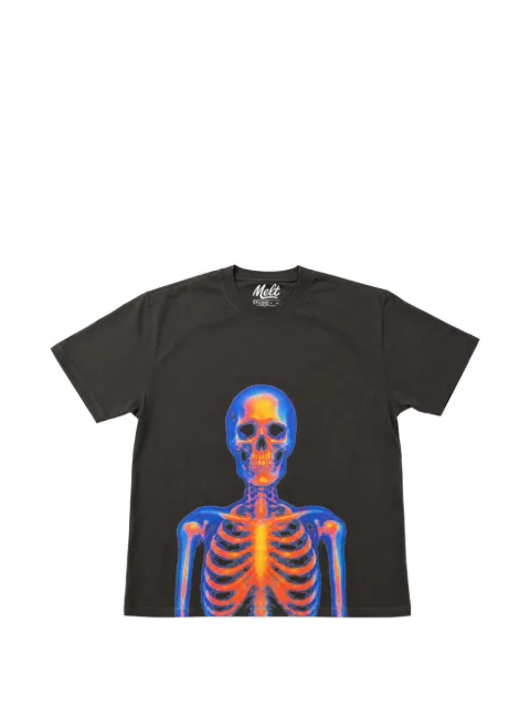 Melt skeleton-print cotton T-shirt Black MS5430