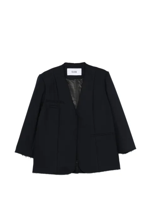 Eleh frayed-edge jacket Blue EFW260263