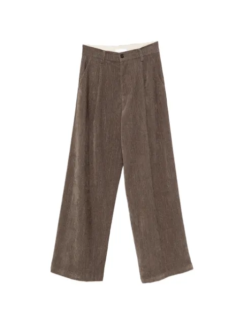 Eleh pleated trousers Brown EFW260259