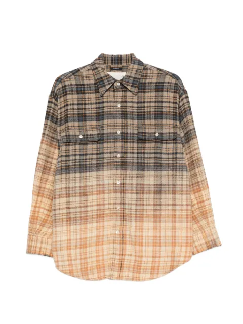 R13 check-pattern shirt Neutrals R13WR415R855B
