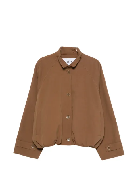 Eleh button-up high-neck jacket Brown EFW260008