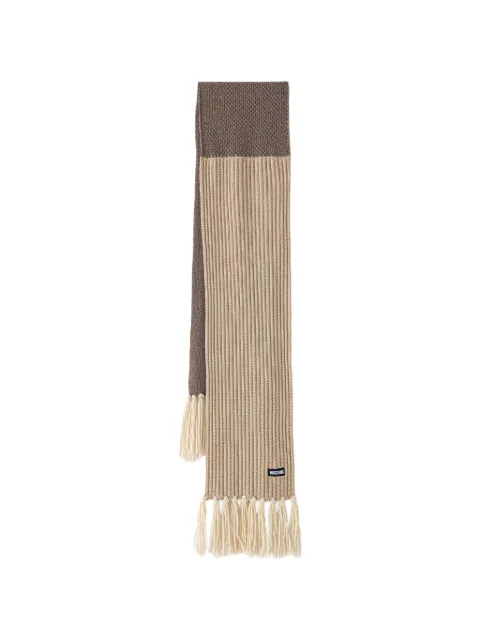 Moschino ribbed fringed scarf Neutrals 30862M3489