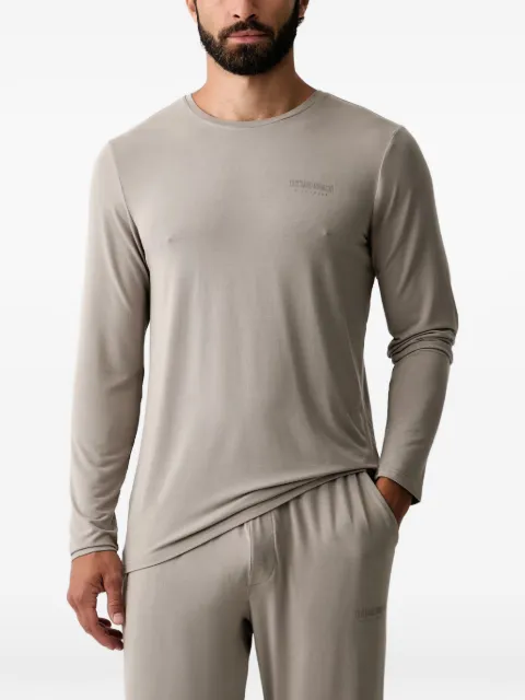 CR7 CRISTIANO RONALDO logo-print long-sleeve pajamas Neutrals 873542071450