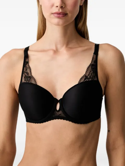 Chantelle Kiss lace-panelled underwired bra Black C1AMN6