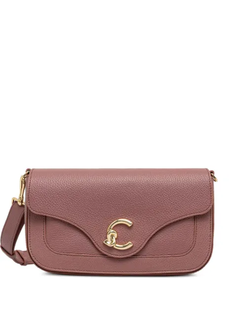 Coccinelle medium C-Me logo-plaque leather shoulder bag Pink E1SSL120321