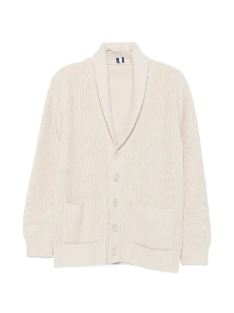 Fedeli ribbed-knit shawl-collar cardigan Neutrals MU006526