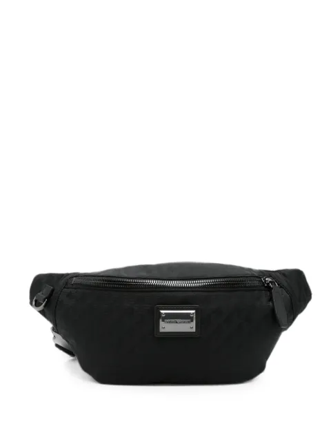 Emporio Armani monogram-pattern logo-plaque belt bag Black EM006565AF28798