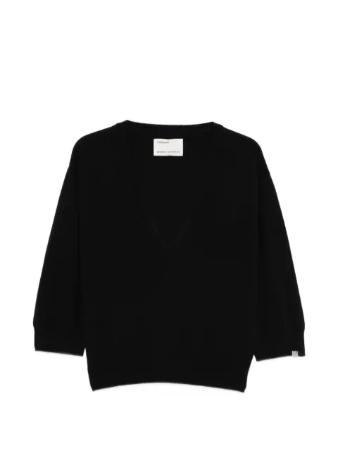extreme cashmere Pearl V-neck sweater Black 49117401